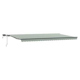 Berkfield Home Manual Retractable Awning with LED Green & White 600x300 cm - thumbnail 4