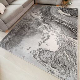 Kukoon Stone Grey Marble Modern Living Area Rug - Size: 80 cm x 150 cm - thumbnail 4