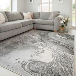 Kukoon Stone Grey Marble Modern Living Area Rug - Size: 80 cm x 150 cm - thumbnail 2