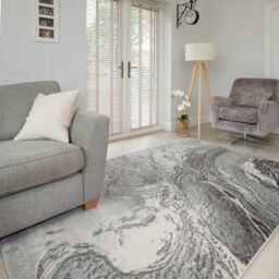 Kukoon Stone Grey Marble Modern Living Area Rug - Size: 80 cm x 150 cm - thumbnail 3