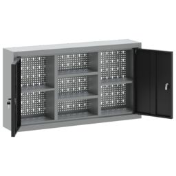 Berkfield Home Tool Cabinet Wall-Mounted with Pegboard Black 100x20x55 cm Steel - Size: 100 x 20 x 55 cm - thumbnail 5