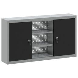 Berkfield Home Tool Cabinet Wall-Mounted with Pegboard Black 100x20x55 cm Steel - Size: 100 x 20 x 55 cm - thumbnail 2