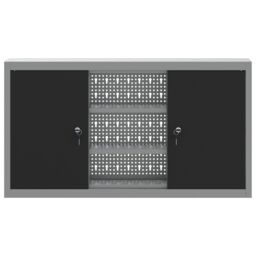 Berkfield Home Tool Cabinet Wall-Mounted with Pegboard Black 100x20x55 cm Steel - Size: 100 x 20 x 55 cm - thumbnail 7