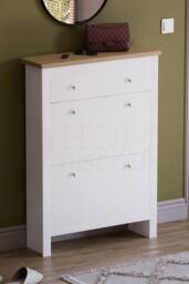 Home Discount Vida Designs Arlington Compact Hallway Shoe Storage Cabinet Unit in White