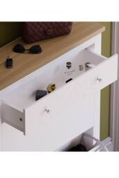 Home Discount Vida Designs Arlington Compact Hallway Shoe Storage Cabinet Unit in White - thumbnail 4