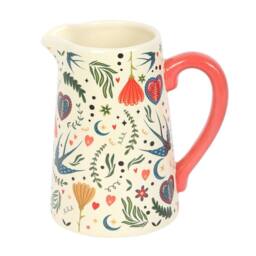 Something Different Folk Print Flower Jug in Cream - thumbnail 3