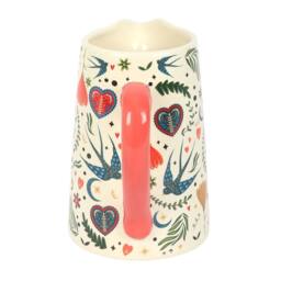 Something Different Folk Print Flower Jug in Cream - thumbnail 2
