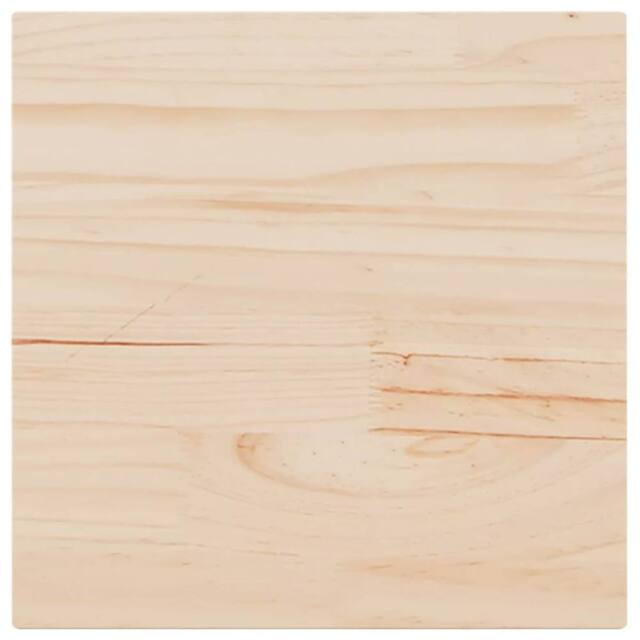 Berkfield Home Table Top 50x50x1.7 cm Square Solid Wood Pine in Light Oak - image 1