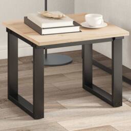 Berkfield Home Table Top 50x50x1.7 cm Square Solid Wood Pine in Light Oak - thumbnail 2