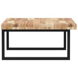 Berkfield Home Elegant Basin Shelf Wall Mounted Steel & Solid Wood Acacia in Brown - thumbnail 5