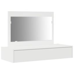 Berkfield Home Wall Hanging Dressing Table White 100x40x70 cm - Size: 100 x 40 x 70 cm - thumbnail 2