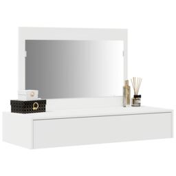 Berkfield Home Wall Hanging Dressing Table White 100x40x70 cm - Size: 100 x 40 x 70 cm - thumbnail 3