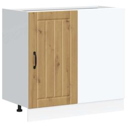 Berkfield Home Sink Base Cabinet Lucca Artisan Oak Engineered Wood in Brown - thumbnail 2