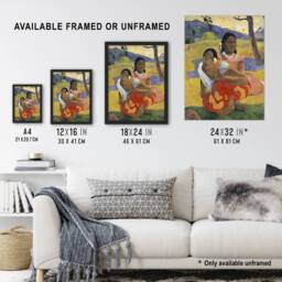 "Artery8 When Will You Marry Tahiti Women Paul Gauguin Wall Art Poster Print - Size: W18"" x H24""" - thumbnail 3