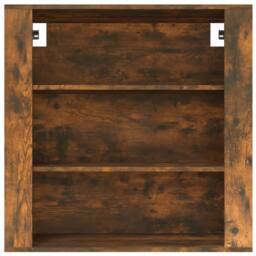 Berkfield Home Wall Cabinet Smoked Oak 80x33x80 cm Engineered Wood in Brown - Size: 80 x 33 x 80 cm - thumbnail 3