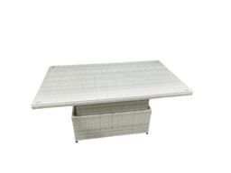 Fimous Outdoor Rattan Garden Furniture Set Patio 4 Chairs Plus Height adjustable dining table Sets Light Grey Mixed - thumbnail 6