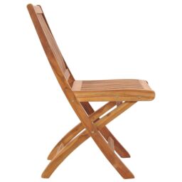 Berkfield Home Folding Garden Chairs 4 pcs Solid Teak Wood in Brown - thumbnail 4