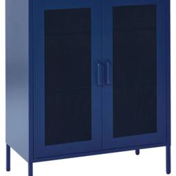 Wyld and Coco Navy Blue Steel Office Cabinet 2-Door Locking with Keys - thumbnail 2