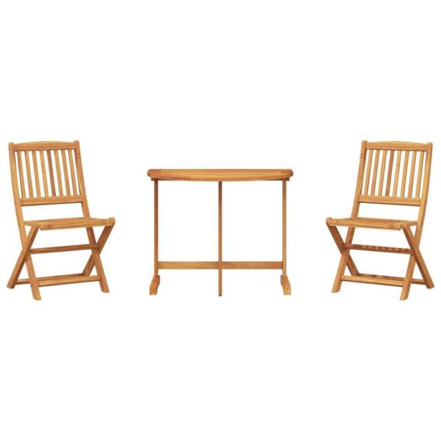 Berkfield Home 3 Piece Folding Garden Dining Set Solid Wood Acacia in Brown - image 1