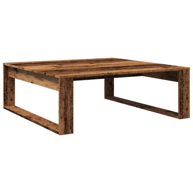 Berkfield Home Coffee Table Old Wood 100x100x35 cm Engineered Wood in Brown - Size: 100 x 100 x 35 cm - image 1