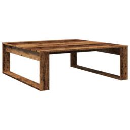 Berkfield Home Coffee Table Old Wood 100x100x35 cm Engineered Wood in Brown - Size: 100 x 100 x 35 cm - thumbnail 1