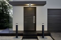 Loops 2 PACK IP44 Outdoor Bollard Light Black Cast Aluminium 11W LED Lamp Post - thumbnail 3