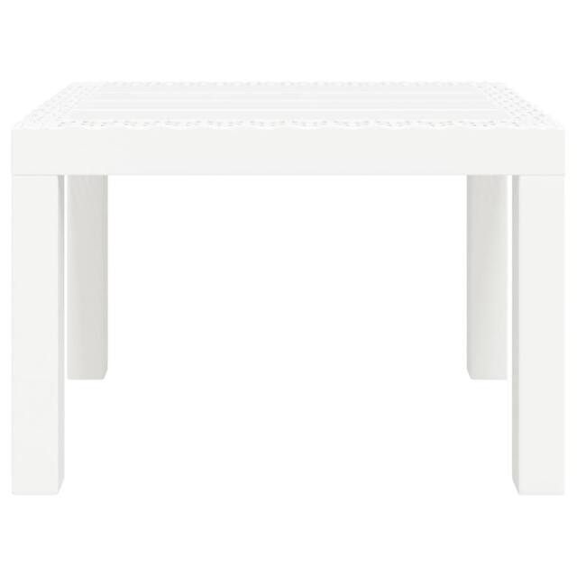 Berkfield Home Garden Table White 59x47x40 cm PP - Size: 59 x 47 x 40 cm - image 1