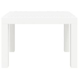 Berkfield Home Garden Table White 59x47x40 cm PP - Size: 59 x 47 x 40 cm - thumbnail 1