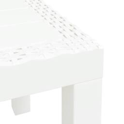 Berkfield Home Garden Table White 59x47x40 cm PP - Size: 59 x 47 x 40 cm - thumbnail 6