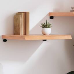 Berkfield Home Beautiful Wall Shelf Light Brown 60x60x(2-6) cm Treated Solid Wood Oak - thumbnail 2