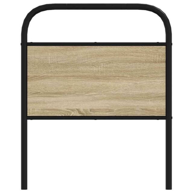 Berkfield Home Headboard Sonoma Oak 80 cm Steel & Engineered Wood in Light Tan - image 1
