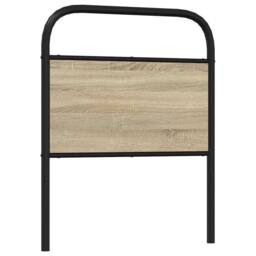 Berkfield Home Headboard Sonoma Oak 80 cm Steel & Engineered Wood in Light Tan - thumbnail 5