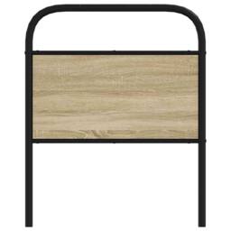 Berkfield Home Headboard Sonoma Oak 80 cm Steel & Engineered Wood in Light Tan - thumbnail 1