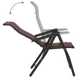 Berkfield Home Folding Garden Chairs 2 pcs Brown Poly Rattan - thumbnail 8