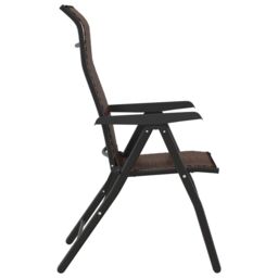 Berkfield Home Folding Garden Chairs 2 pcs Brown Poly Rattan - thumbnail 6