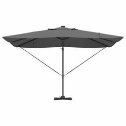 Berkfield Home Cantilever Roma Parasol with LEDs Anthracite 352x251x265 cm Aluminium in Charcoal - Size: 352 x 251 x 265 cm - thumbnail 6