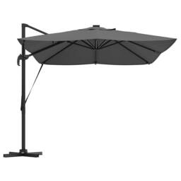 Berkfield Home Cantilever Roma Parasol with LEDs Anthracite 352x251x265 cm Aluminium in Charcoal - Size: 352 x 251 x 265 cm - thumbnail 7