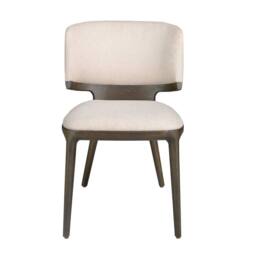 Angel Cerda Light Grey Fabric Dining Chair with Oak Legs - thumbnail 2