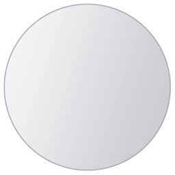 Berkfield Home 8 pcs Mirror Tiles Round Glass in Silver - thumbnail 5