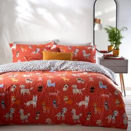 Woofers Reversible Dogs Duvet Cover Set