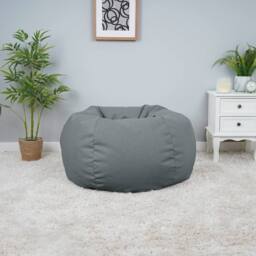 rucomfy Beanbags rucomfy Veneto Classic Bean Bag for Adults - Soft Lounge Chair in Grey - thumbnail 2