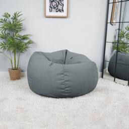 rucomfy Beanbags rucomfy Veneto Classic Bean Bag for Adults - Soft Lounge Chair in Grey - thumbnail 3