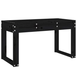 Berkfield Home Garden Bench Black 80x38x45 cm Solid Wood Pine - Size: 80 x 38 x 45 cm - thumbnail 2