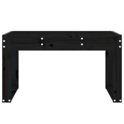 Berkfield Home Garden Bench Black 80x38x45 cm Solid Wood Pine - Size: 80 x 38 x 45 cm - thumbnail 3
