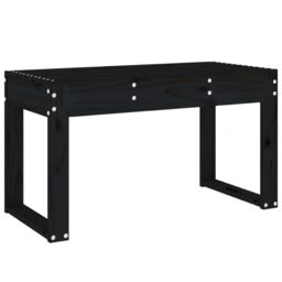 Berkfield Home Garden Bench Black 80x38x45 cm Solid Wood Pine - Size: 80 x 38 x 45 cm - thumbnail 5