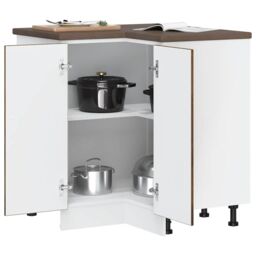 Berkfield Home Kitchen Corner Base Cabinet¬†Porto Smoked Oak Engineered Wood in Brown - thumbnail 4