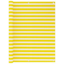 Berkfield Home Balcony Screen Yellow & White 120x600 cm HDPE - thumbnail 1