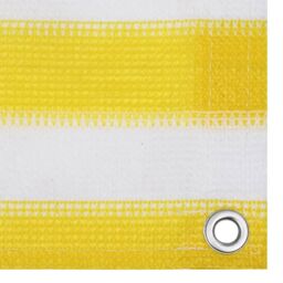 Berkfield Home Balcony Screen Yellow & White 120x600 cm HDPE - thumbnail 3