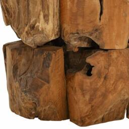 Berkfield Home Coffee Table Solid Teak Driftwood 60 cm in Brown - thumbnail 8
