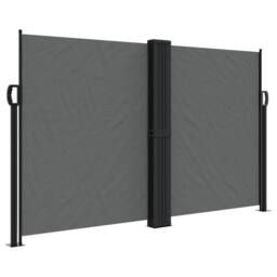 Berkfield Home Retractable Side Awning Anthracite 140x1000 cm in Dark Grey - thumbnail 2